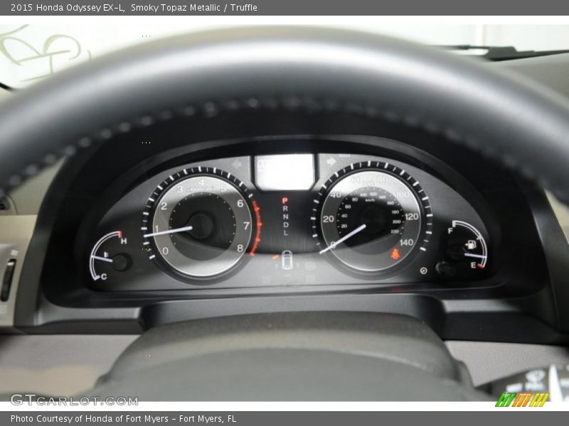 Smoky Topaz Metallic / Truffle 2015 Honda Odyssey EX-L