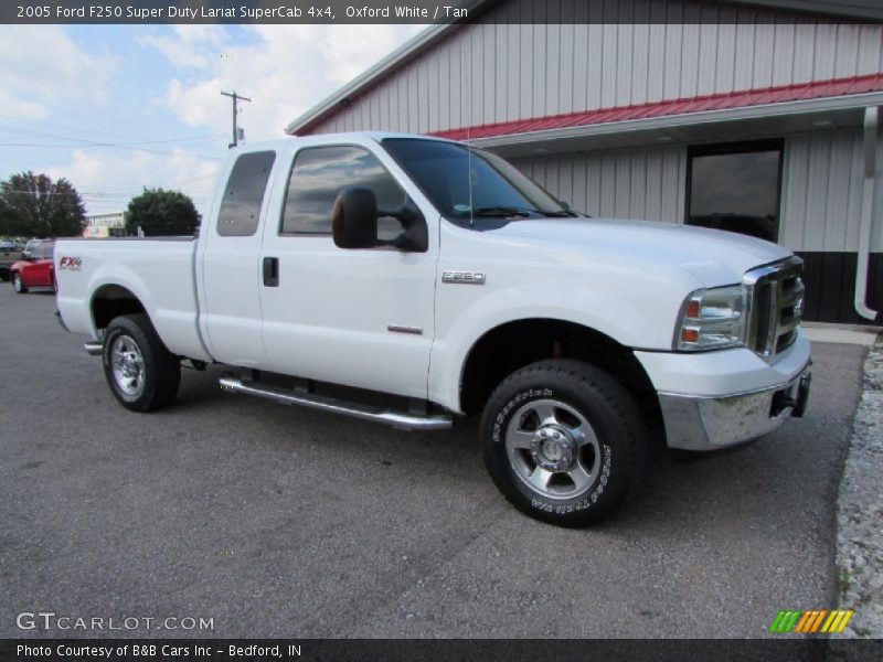 Oxford White / Tan 2005 Ford F250 Super Duty Lariat SuperCab 4x4