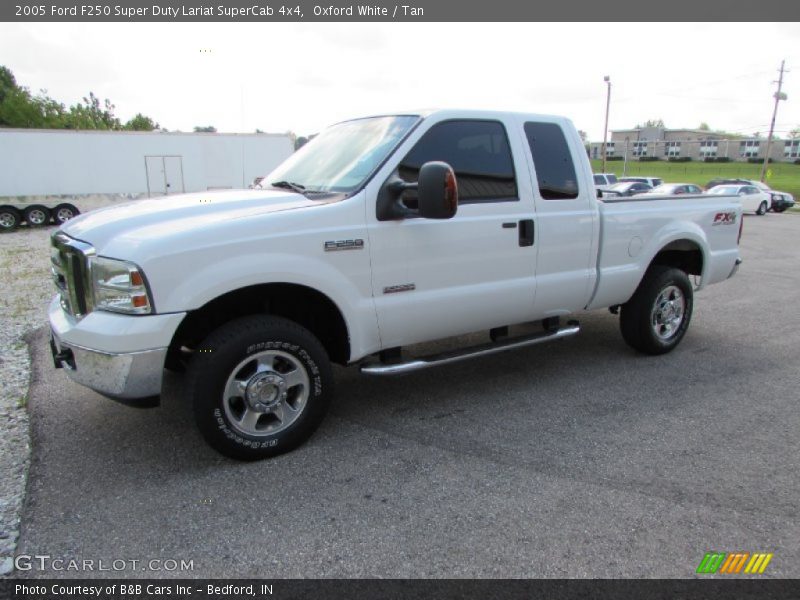 Oxford White / Tan 2005 Ford F250 Super Duty Lariat SuperCab 4x4