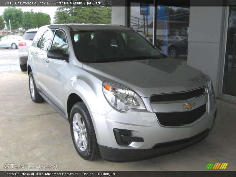 Silver Ice Metallic / Jet Black 2015 Chevrolet Equinox LS