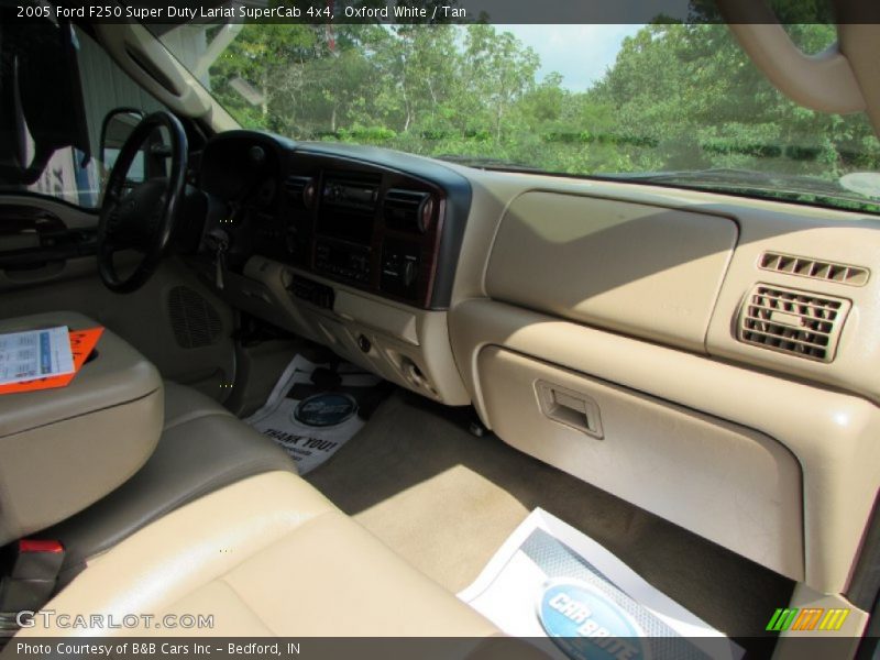 Oxford White / Tan 2005 Ford F250 Super Duty Lariat SuperCab 4x4