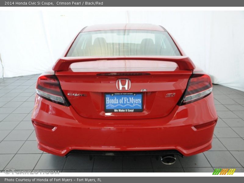 Crimson Pearl / Black/Red 2014 Honda Civic Si Coupe