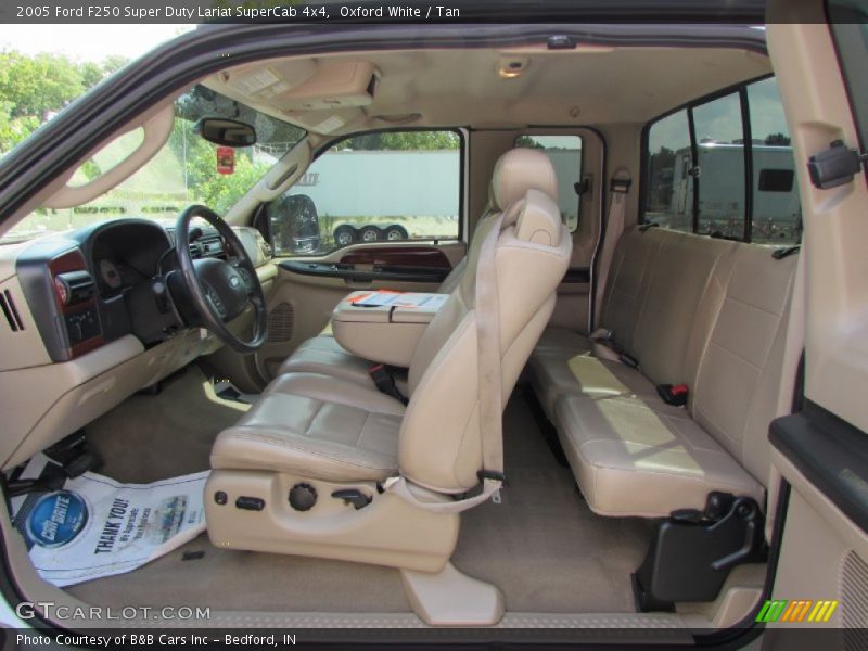 Oxford White / Tan 2005 Ford F250 Super Duty Lariat SuperCab 4x4