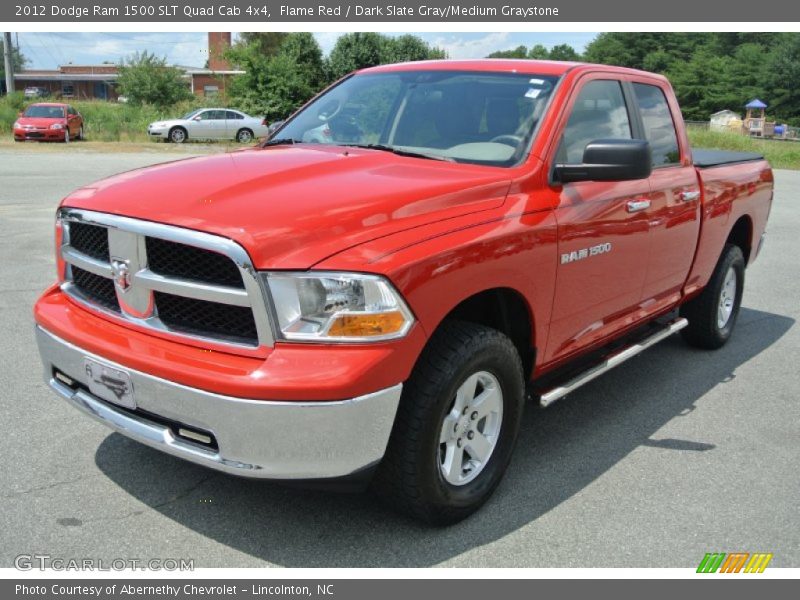 Flame Red / Dark Slate Gray/Medium Graystone 2012 Dodge Ram 1500 SLT Quad Cab 4x4