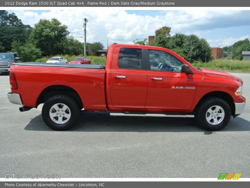 Flame Red / Dark Slate Gray/Medium Graystone 2012 Dodge Ram 1500 SLT Quad Cab 4x4