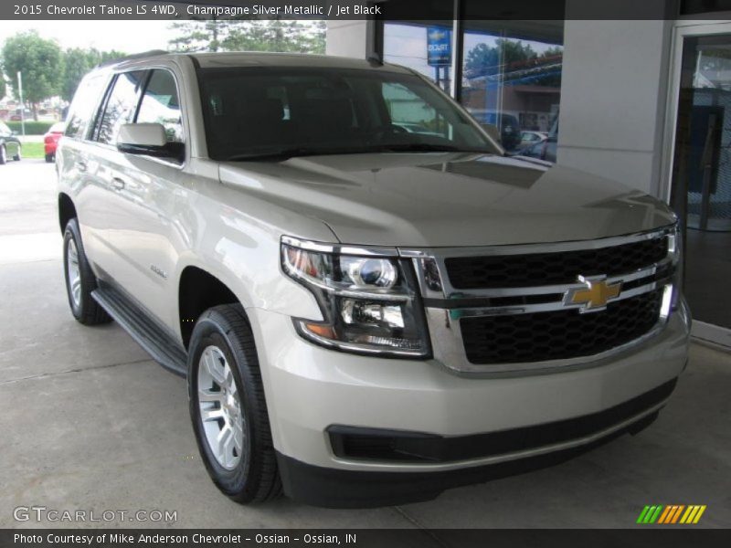 Champagne Silver Metallic / Jet Black 2015 Chevrolet Tahoe LS 4WD
