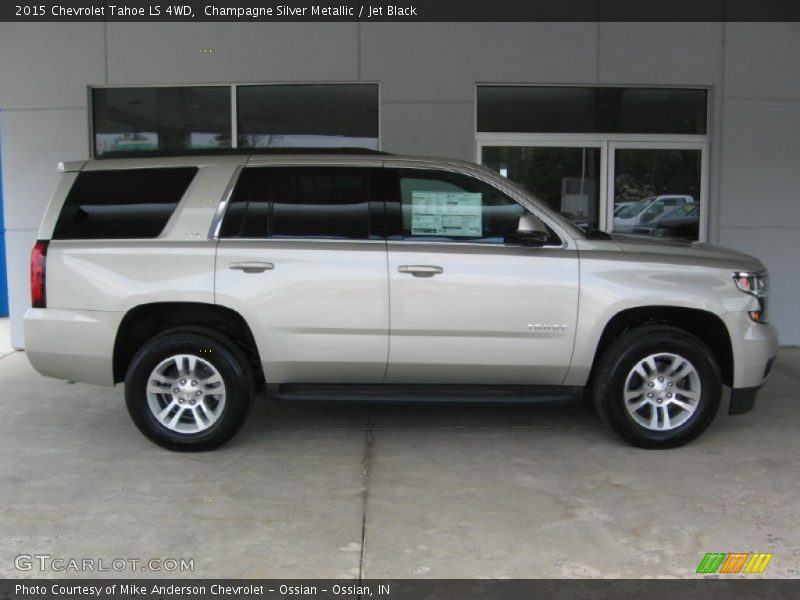 Champagne Silver Metallic / Jet Black 2015 Chevrolet Tahoe LS 4WD