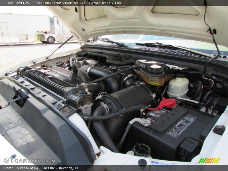 Oxford White / Tan 2005 Ford F250 Super Duty Lariat SuperCab 4x4