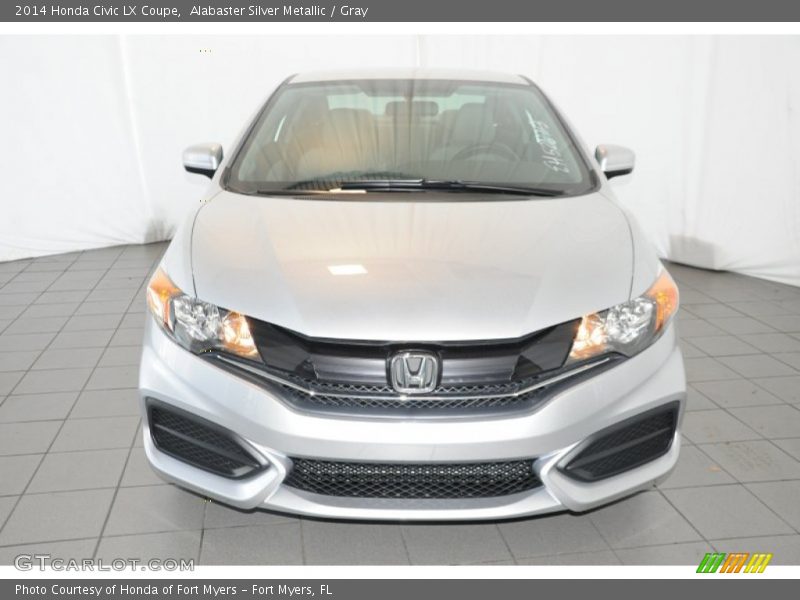 Alabaster Silver Metallic / Gray 2014 Honda Civic LX Coupe