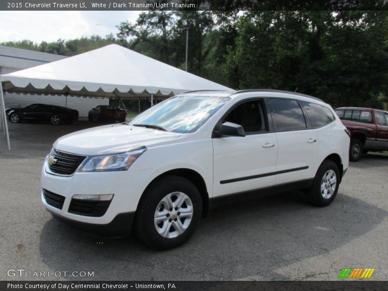 White / Dark Titanium/Light Titanium 2015 Chevrolet Traverse LS