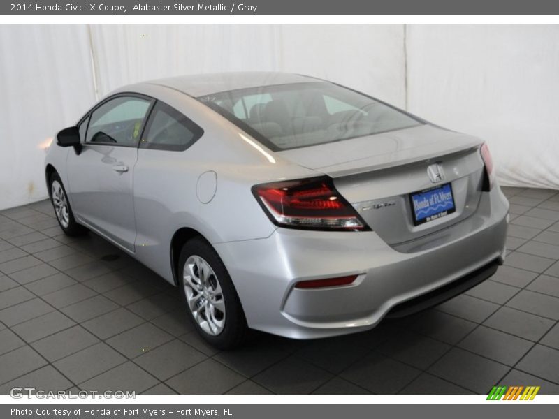 Alabaster Silver Metallic / Gray 2014 Honda Civic LX Coupe