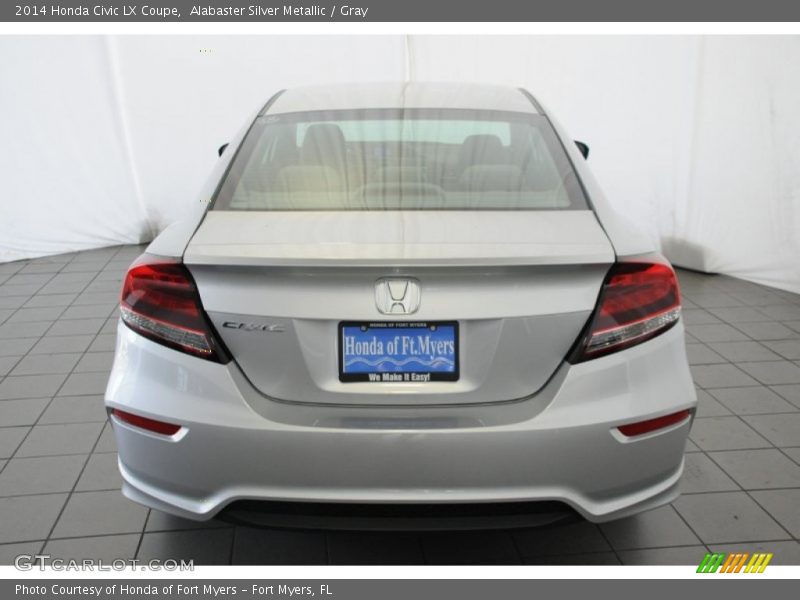 Alabaster Silver Metallic / Gray 2014 Honda Civic LX Coupe