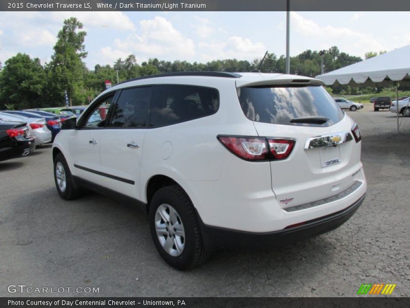 White / Dark Titanium/Light Titanium 2015 Chevrolet Traverse LS