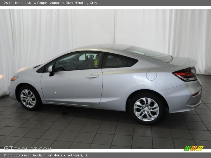 Alabaster Silver Metallic / Gray 2014 Honda Civic LX Coupe