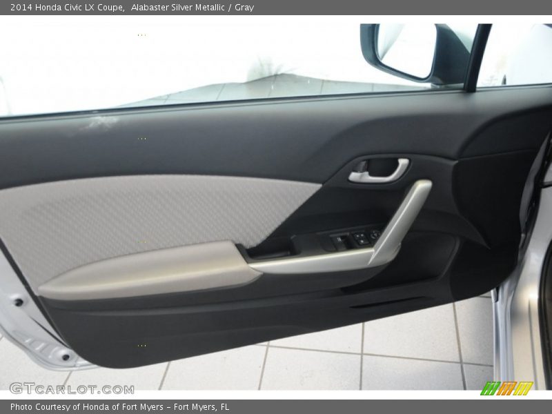 Alabaster Silver Metallic / Gray 2014 Honda Civic LX Coupe
