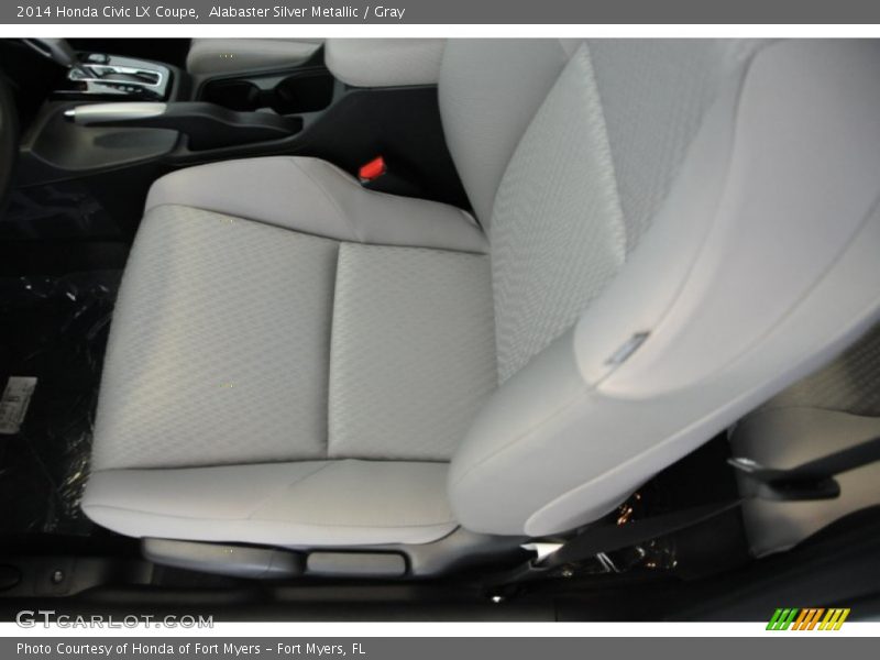 Alabaster Silver Metallic / Gray 2014 Honda Civic LX Coupe