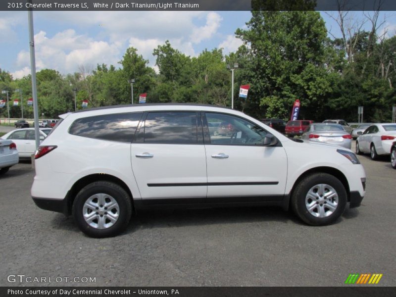 White / Dark Titanium/Light Titanium 2015 Chevrolet Traverse LS