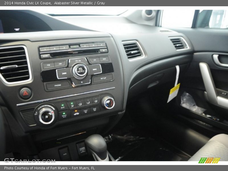 Alabaster Silver Metallic / Gray 2014 Honda Civic LX Coupe