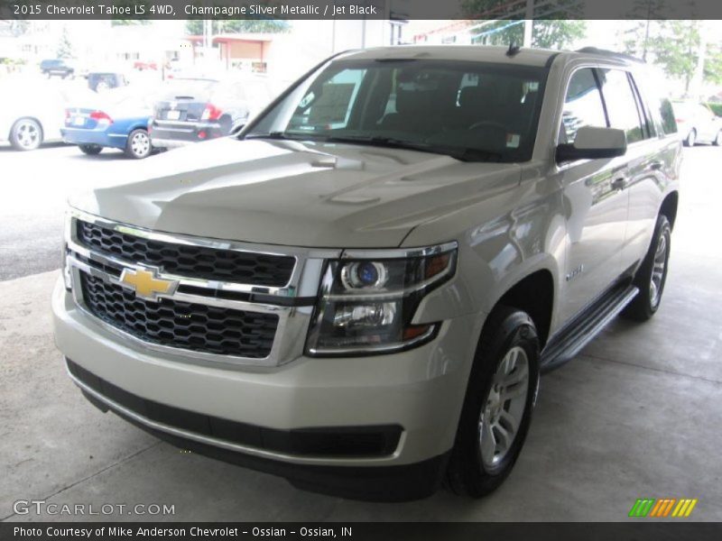 Champagne Silver Metallic / Jet Black 2015 Chevrolet Tahoe LS 4WD