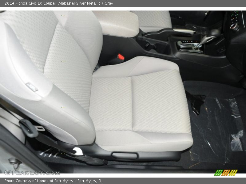 Alabaster Silver Metallic / Gray 2014 Honda Civic LX Coupe