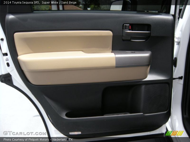 Super White / Sand Beige 2014 Toyota Sequoia SR5