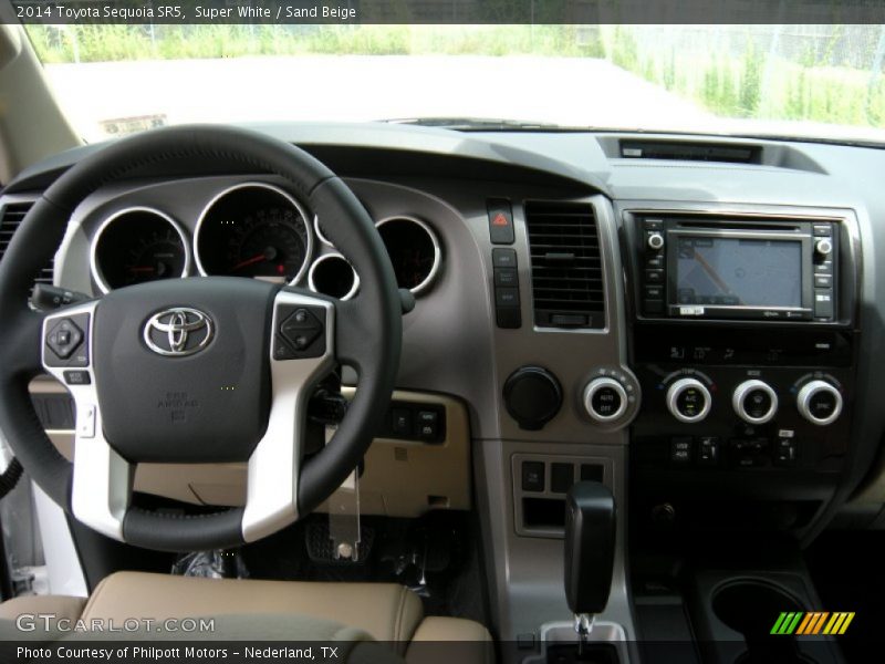 Super White / Sand Beige 2014 Toyota Sequoia SR5