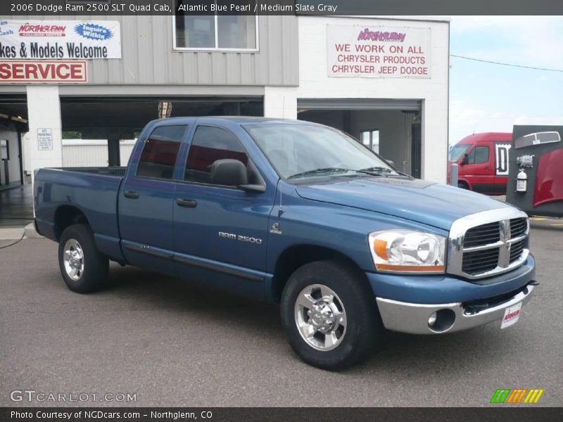 Atlantic Blue Pearl / Medium Slate Gray 2006 Dodge Ram 2500 SLT Quad Cab