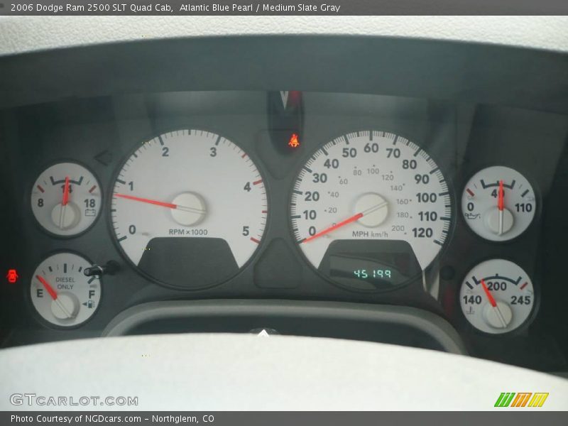 Atlantic Blue Pearl / Medium Slate Gray 2006 Dodge Ram 2500 SLT Quad Cab