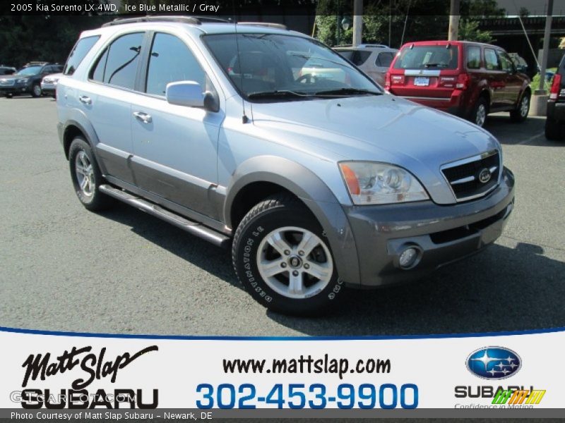 Ice Blue Metallic / Gray 2005 Kia Sorento LX 4WD
