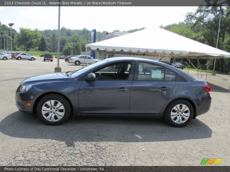 Atlantis Blue Metallic / Jet Black/Medium Titanium 2014 Chevrolet Cruze LS