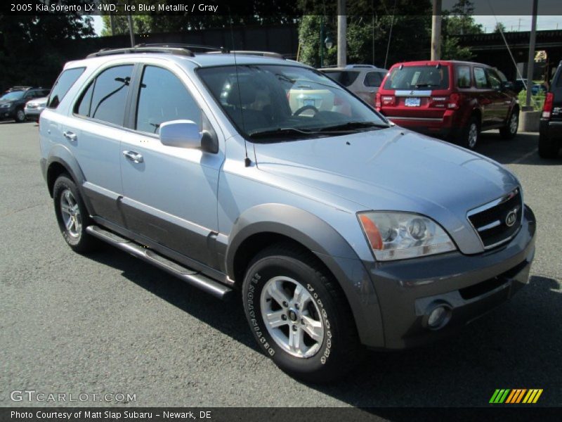 Ice Blue Metallic / Gray 2005 Kia Sorento LX 4WD