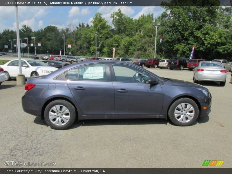 Atlantis Blue Metallic / Jet Black/Medium Titanium 2014 Chevrolet Cruze LS