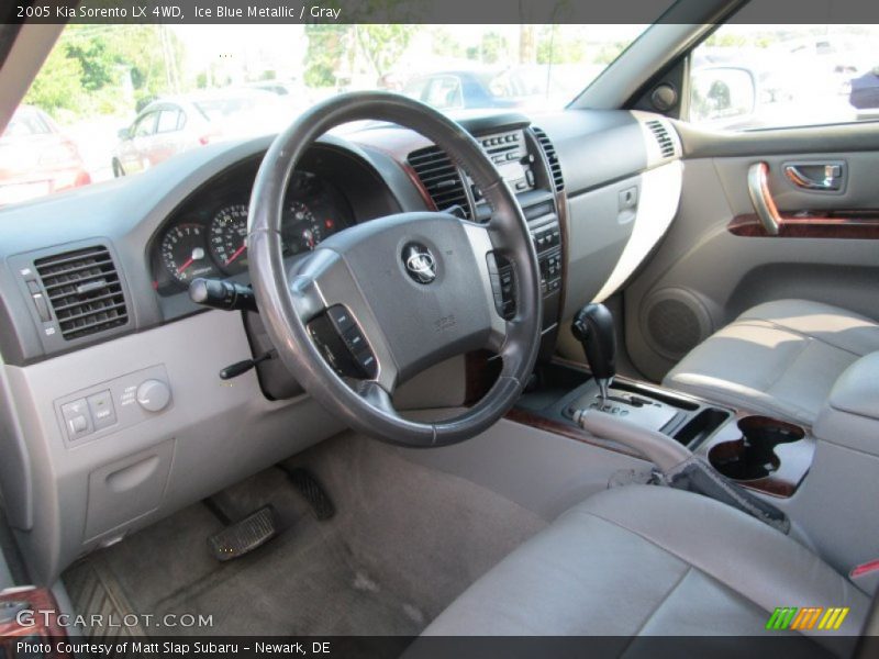 Ice Blue Metallic / Gray 2005 Kia Sorento LX 4WD