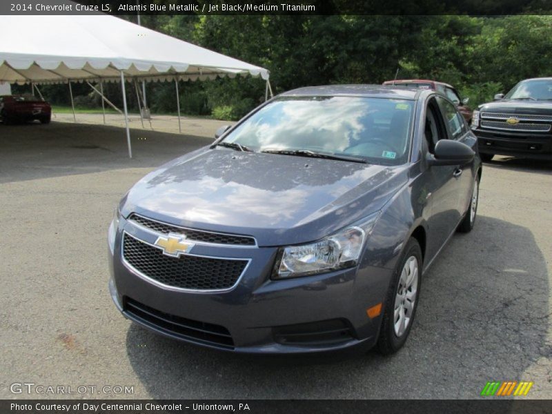 Atlantis Blue Metallic / Jet Black/Medium Titanium 2014 Chevrolet Cruze LS
