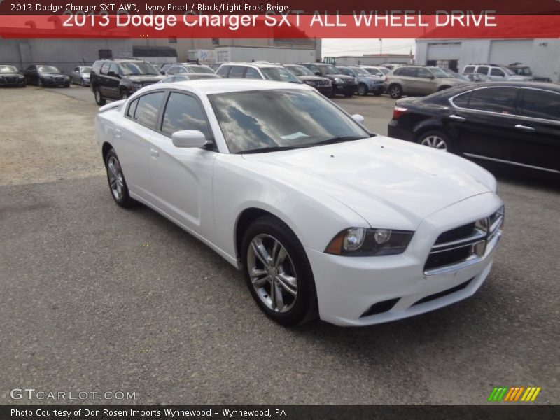 Ivory Pearl / Black/Light Frost Beige 2013 Dodge Charger SXT AWD