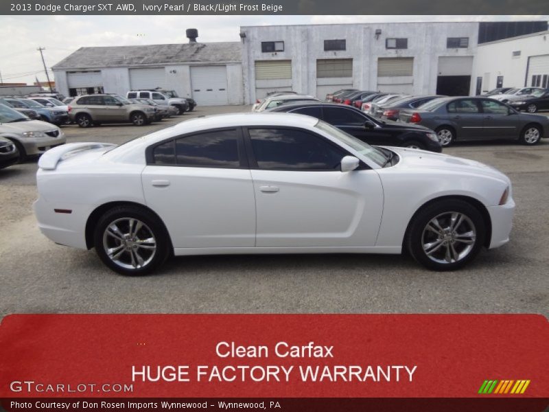 Ivory Pearl / Black/Light Frost Beige 2013 Dodge Charger SXT AWD