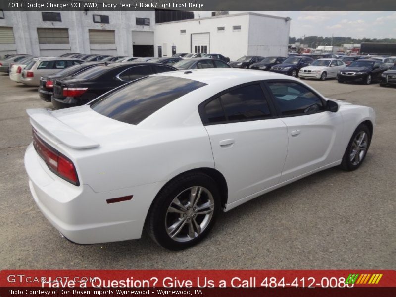 Ivory Pearl / Black/Light Frost Beige 2013 Dodge Charger SXT AWD