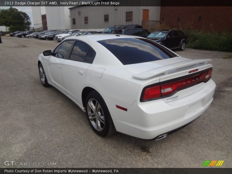 Ivory Pearl / Black/Light Frost Beige 2013 Dodge Charger SXT AWD