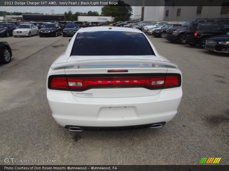 Ivory Pearl / Black/Light Frost Beige 2013 Dodge Charger SXT AWD