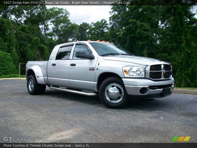 Bright Silver Metallic / Medium Slate Gray 2007 Dodge Ram 3500 SLT Mega Cab Dually
