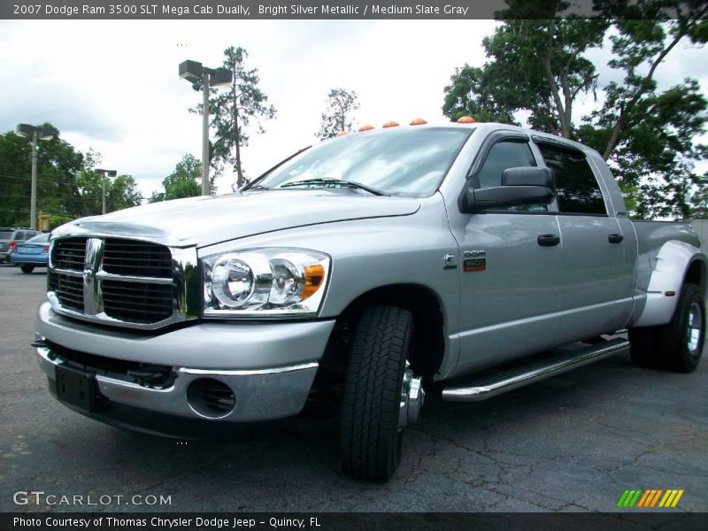 Bright Silver Metallic / Medium Slate Gray 2007 Dodge Ram 3500 SLT Mega Cab Dually