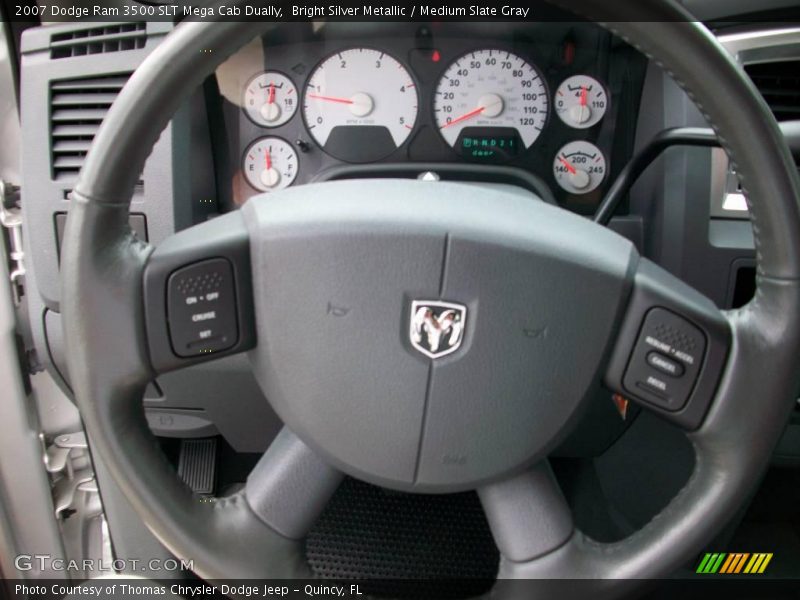 Bright Silver Metallic / Medium Slate Gray 2007 Dodge Ram 3500 SLT Mega Cab Dually