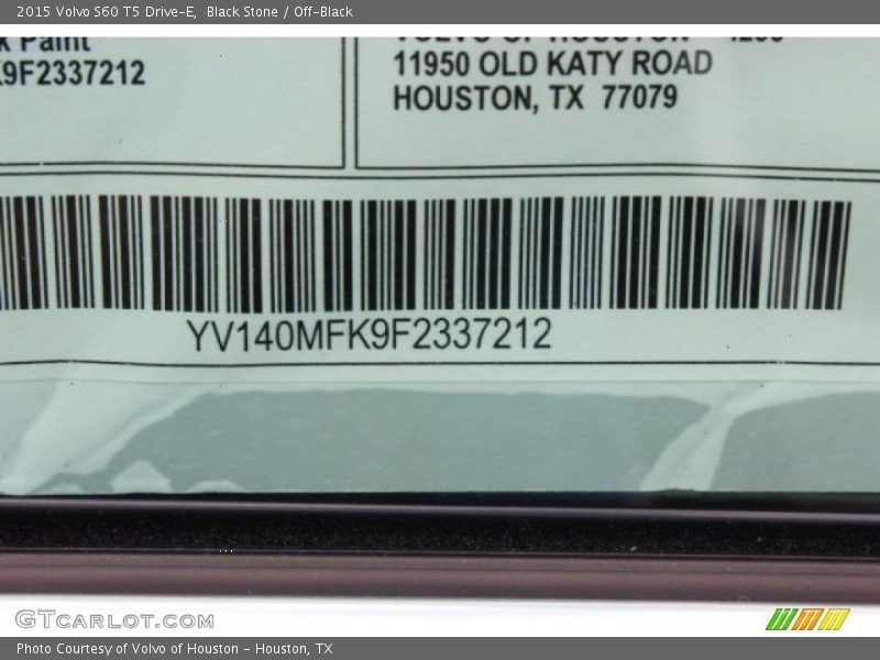 Black Stone / Off-Black 2015 Volvo S60 T5 Drive-E