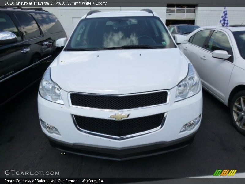 Summit White / Ebony 2010 Chevrolet Traverse LT AWD