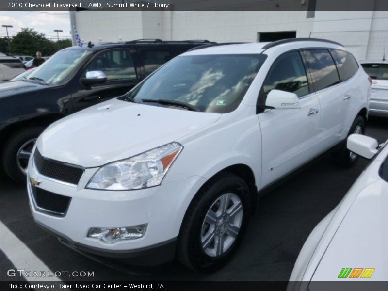 Summit White / Ebony 2010 Chevrolet Traverse LT AWD