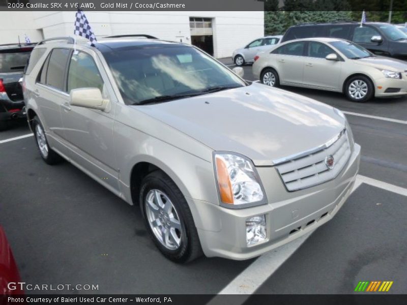 Gold Mist / Cocoa/Cashmere 2009 Cadillac SRX 4 V6 AWD