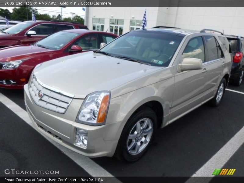 Gold Mist / Cocoa/Cashmere 2009 Cadillac SRX 4 V6 AWD
