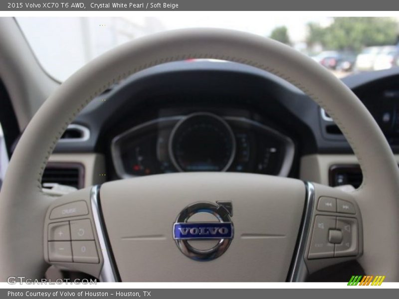 Crystal White Pearl / Soft Beige 2015 Volvo XC70 T6 AWD