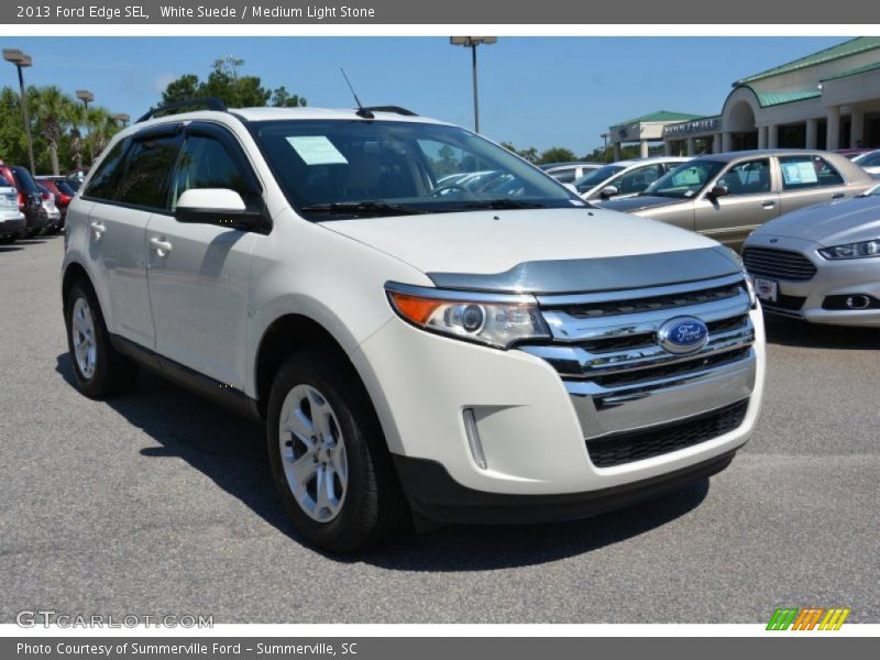 White Suede / Medium Light Stone 2013 Ford Edge SEL