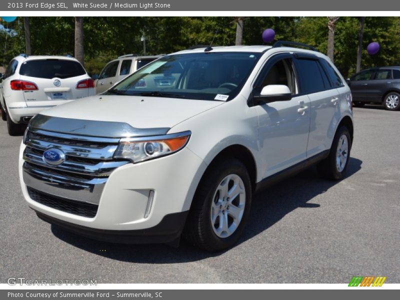 White Suede / Medium Light Stone 2013 Ford Edge SEL